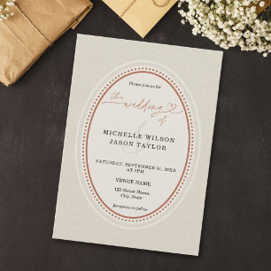 Invitation Élégant Rayures Simples Modèle Cottagecore