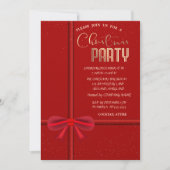 Invitation Elegant Red Bow Christmas Company (Devant)