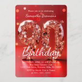 Invitation Elegant Red Diamond Gemstone Glamour 90th Party (Devant)