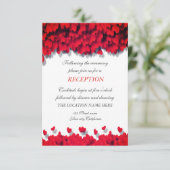 Invitation Elegant Red Hearts réception   (Debout devant)