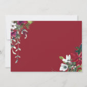 Invitation Elégant Red Poinsettia Aquarelle PARTICIPANT (Dos)