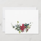 Invitation Elegant Red Poinsettia Watercolor REHEARSAL DINNER (Dos)