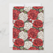 Invitation Elegant Red Rose 40th Birthday (Dos)