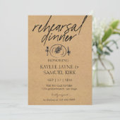 Invitation Elegant Rehearsal Dinner (Debout devant)