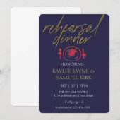 Invitation Elegant Rehearsal Dinner (Devant / Derrière)
