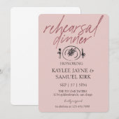 Invitation Elegant Rehearsal Dinner (Devant / Derrière)
