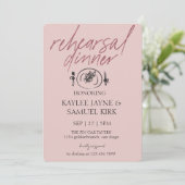 Invitation Elegant Rehearsal Dinner (Debout devant)