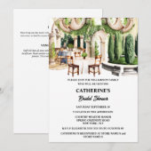 Invitation Elégant restaurant gastronomique topiaire (Devant / Derrière)