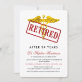 Invitation Élégant retraité Médicale (Devant)