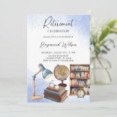 Invitation Élégant Retraité Professeur Parti de retraite (Debout devant)