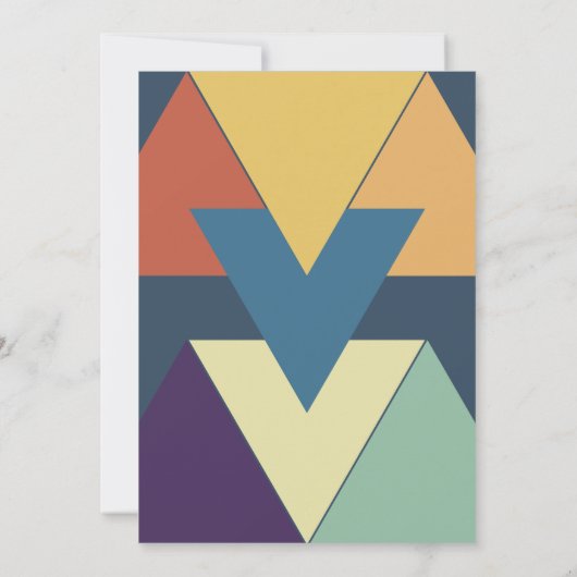 Invitation Elégant Retro Géométrique Design Mariage moderne (Dos)