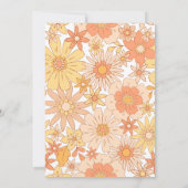 Invitation Elégant Retro Orange Peach Flora 50e anniversaire (Dos)