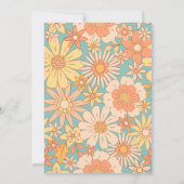 Invitation Elégant Retro Orange Peach Flora 60e anniversaire (Dos)