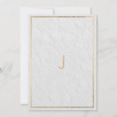 Invitation Élégant rideau de douche en dentelle florale en or (Dos)