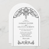 Invitation Elégant Rococo Vintage Wedding (Devant / Derrière)