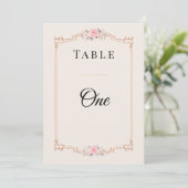 Invitation Elegant Rococo Wedding Table Numbers  (Debout devant)