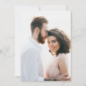 Invitation Élégant roman | Terracotta Deux Mariages photo (Dos)