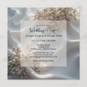 Invitation Elegant romantic babys breath floral wedding (Devant)