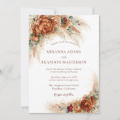Invitation Elegant Romantic Floral Boho Wedding (Devant)