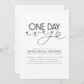 Invitation Elegant Romantic Modern Rehearsal Dinner (Devant / Derrière)