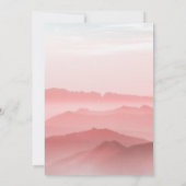 Invitation Élégant romantique Abstrait Mountain Chic Mariage (Dos)