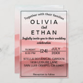 Invitation Élégant romantique Abstrait Mountain Chic Mariage (Devant / Derrière)