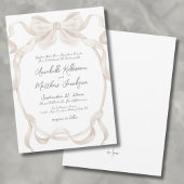 Invitation Élégant Romantique Bow Ribbons Whimsical Mariage