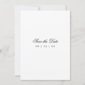 Invitation Élégant Romantique Mariage classique Script violet (Dos)