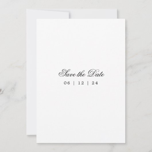 Invitation Élégant Romantique Mariage classique Script violet (Dos)