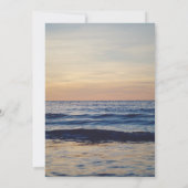 Invitation Elégant Romantique Mer Waves Sunset Beach Mariage (Dos)