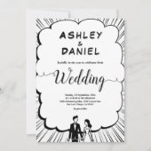 Invitation Élégant romantique Noir & Blanc Mariage de la band (Devant)