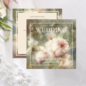 Invitation Elégant Rose antique, Aquarelle rose douce Floral