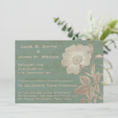 Invitation Elégant Rose antique Vintage Verdigris Patina (Debout devant)