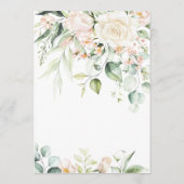 Invitation Elégant rose Aquarelle Blush Mariage Floral (Dos)