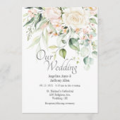 Invitation Elégant rose Aquarelle Blush Mariage Floral (Devant)