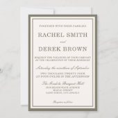 Invitation Elégant rose Aquarelle Floral Monogramme Mariage d (Dos)