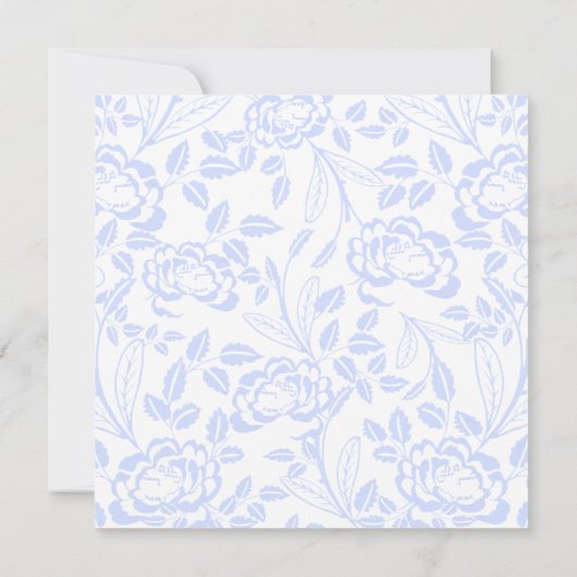 Invitation Elégant Rose bleu doux (Dos)