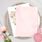 Invitation Élégant rose, bleu et Rose or Mariage Floral