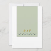 Invitation Élégant rose botanique (Dos)