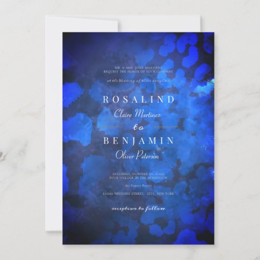 Invitation Élégant Rose chic Gold Violet Arch Mariage photo (Dos)