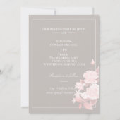Invitation Élégant Rose chic Mariage (Dos)