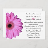 Invitation Élégant rose clair Gerbera Mariage marguerite (Devant / Derrière)