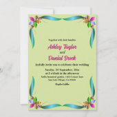 Invitation Élégant Rose coloré Shiny Boho Mariage floral (Devant)