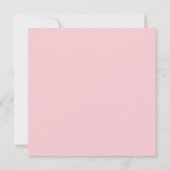 Invitation Élégant rose | Confirmation Gold Floral Frame Girl (Dos)