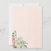 Invitation Elégant Rose d'aquarelle Floral Retirement Party (Dos)