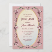 Invitation Élégant Rose de Blush Rococo Fête des mariées (Devant)