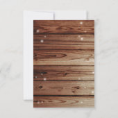 Invitation Élégant Rose de bois Pétales Pays Mariage rustique (Dos)