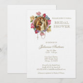 Invitation Élégant Rose de Fête des mariées catholique Rosair (Devant / Derrière)