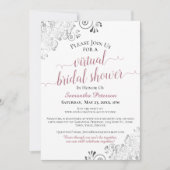 Invitation Élégant Rose de Frilly sur Fête des mariées virtue (Devant)