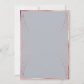 Invitation Élégant Rose de Matt Classic Gold Feuille Mariage (Dos)